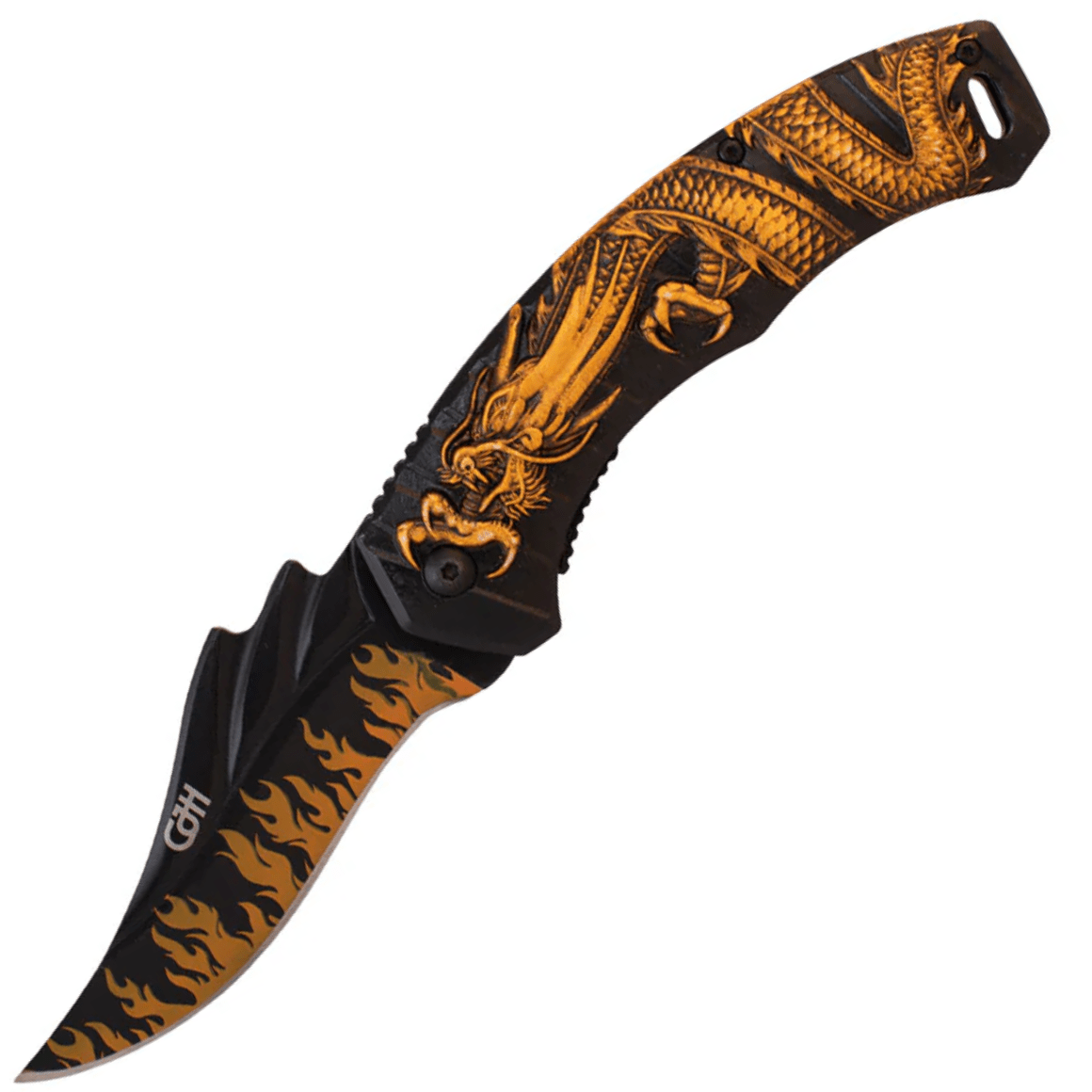 CJH pocket knife, dragon