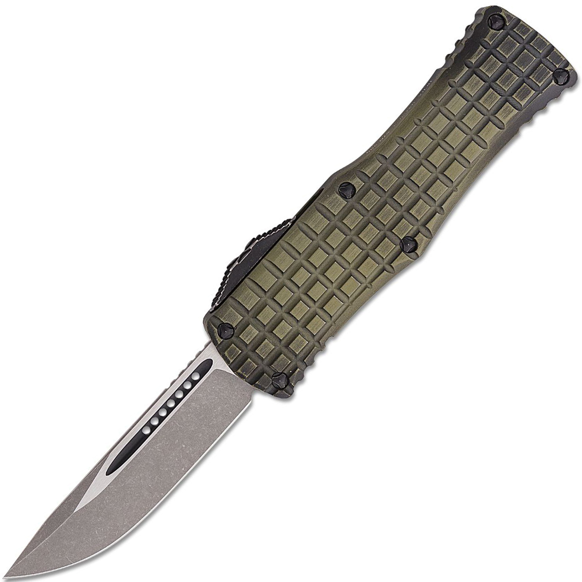 Microtech Hera S/E Apocalyptic Frag Grenade Green Standard 703-10APFRGS