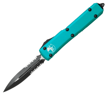 Microtech Ultratech D/E Black P/S Turquoise 122-2TQ