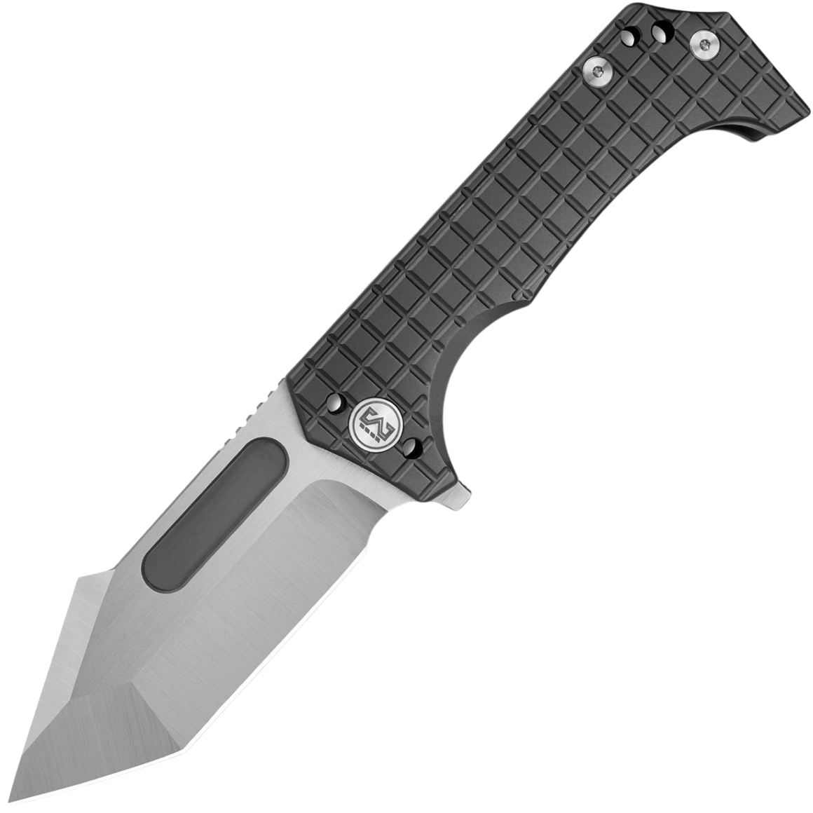 Miguron Knives Omega-10.5mm 4.07" Elamx blade, Hand Rubbed Satin,Ti handle