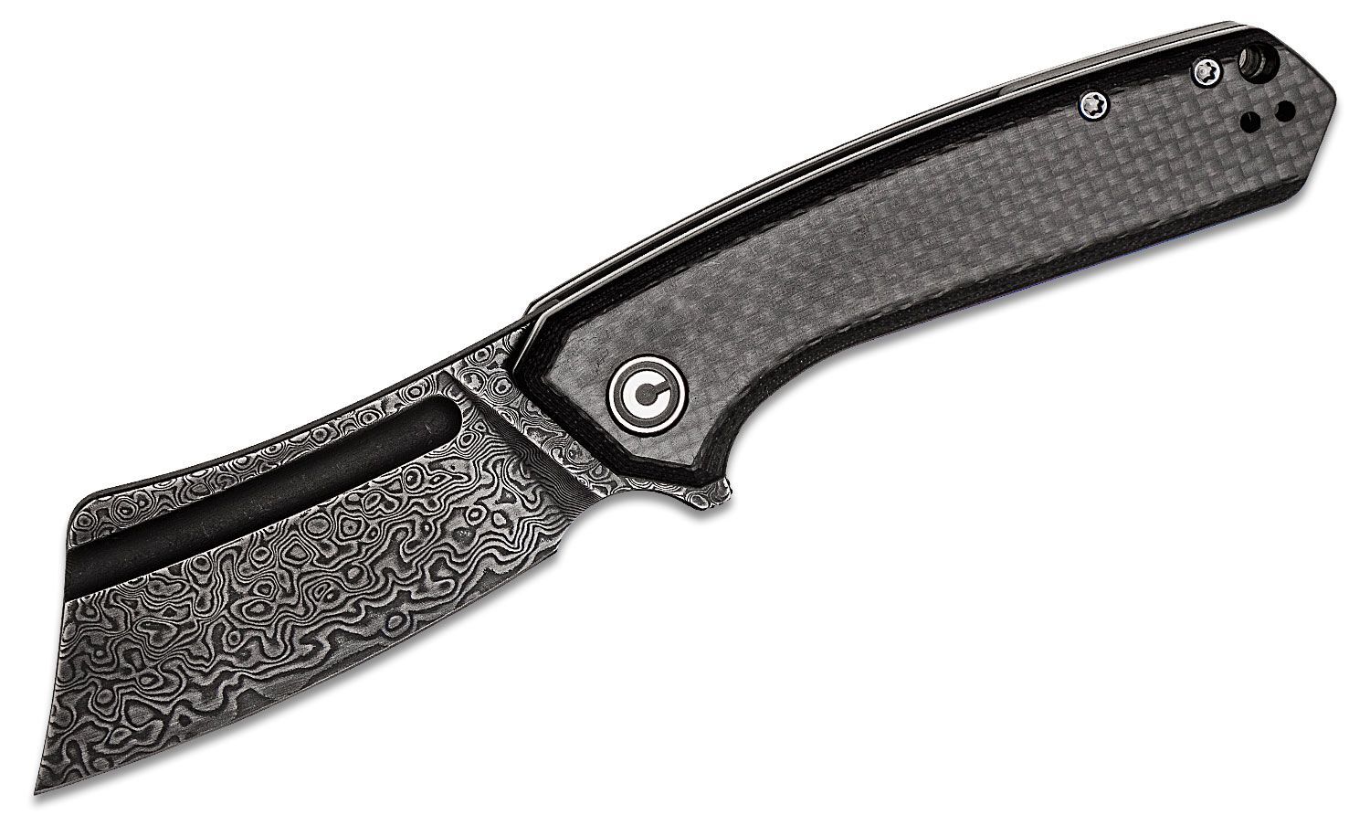 CIVIVI Mini Bullmastiff Damascus Black G10/CF C2004DS-1