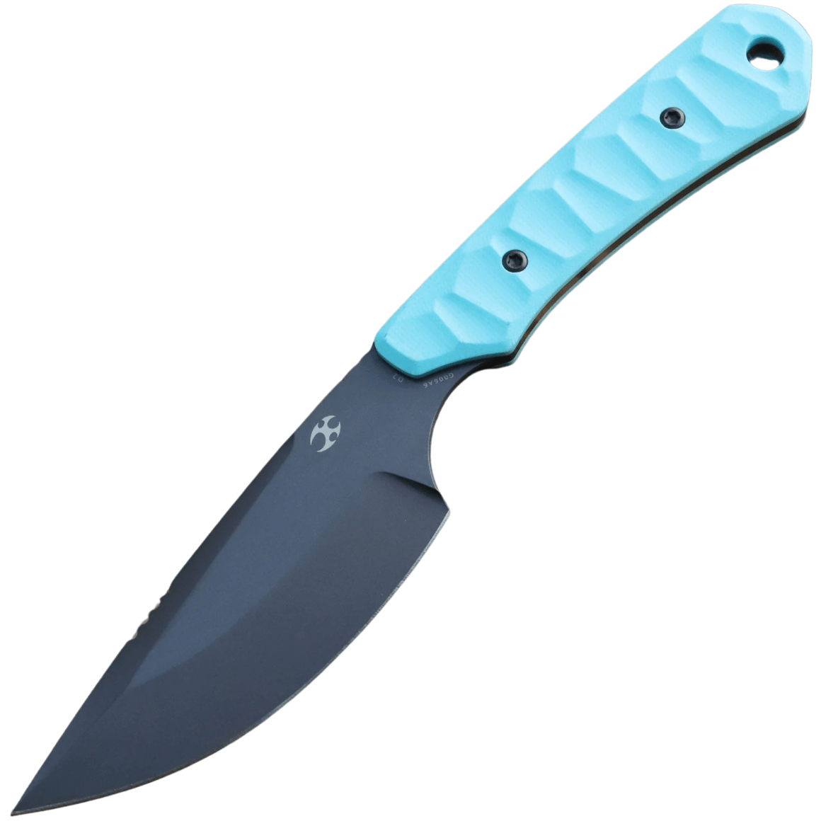 Kansept Flank Gray TiCn Coated D2 Blue G10 with Rock Pattern G006A6