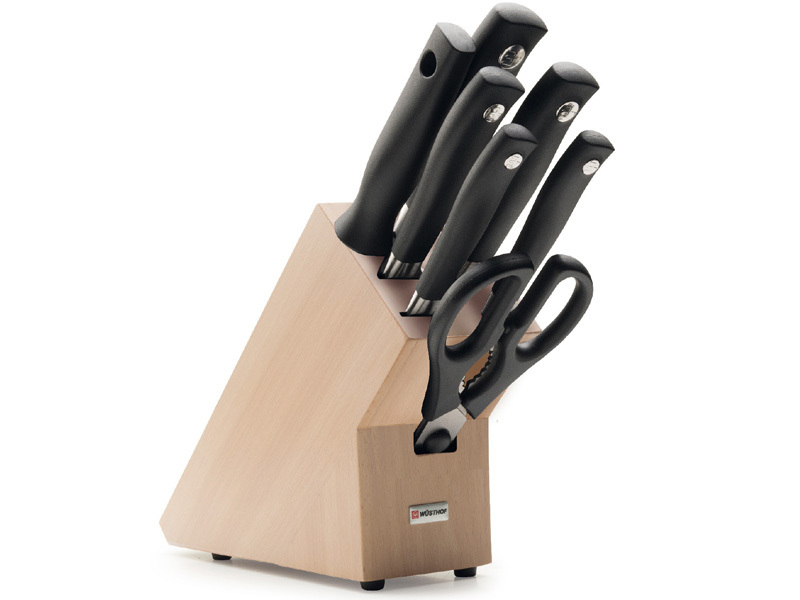 WUSTHOF sada GRAND PRIX 7ks nozov + blok, svetlý