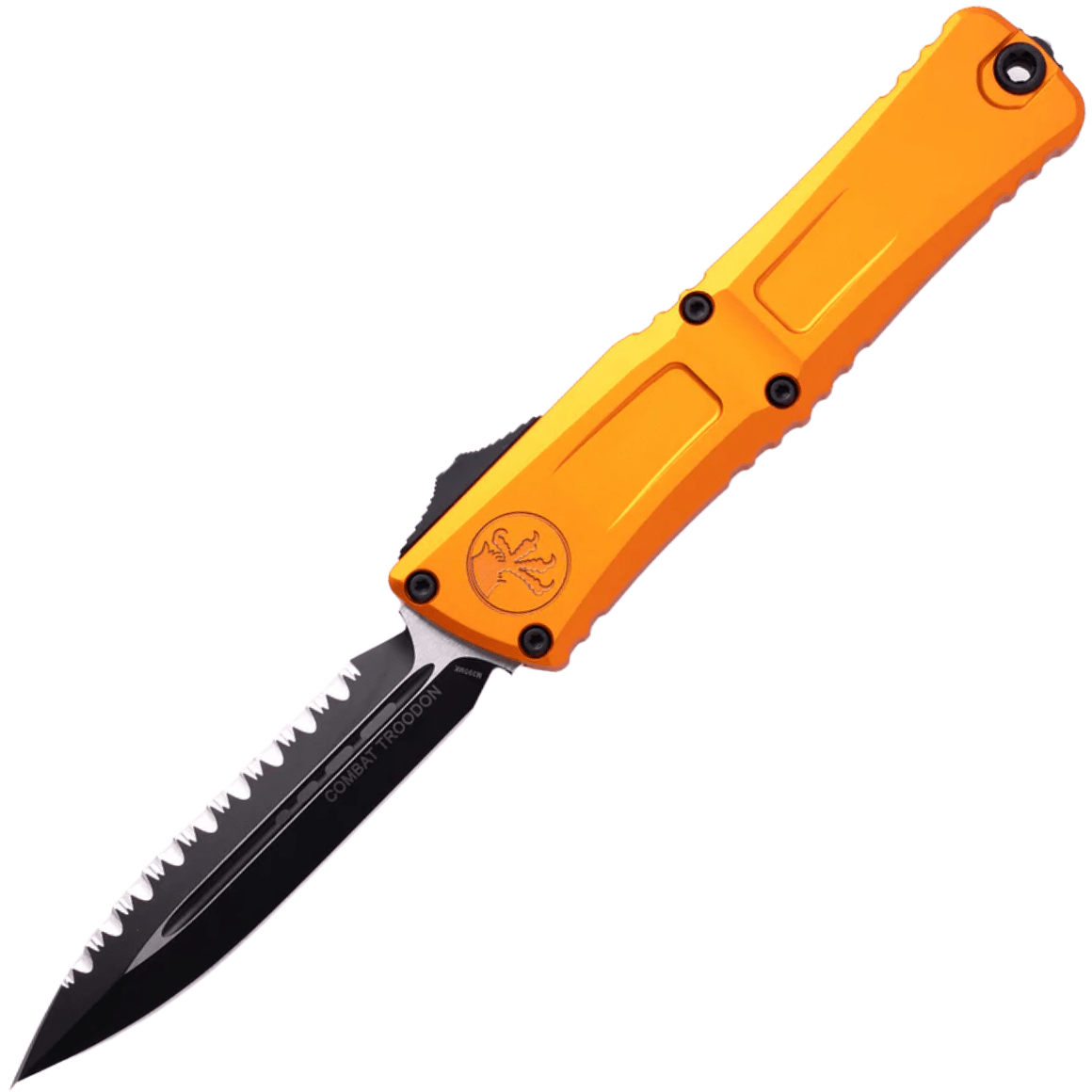 Microtech COMBAT TROODON GEN III D/E BLACK FULL SERRATE ORANGE 1142-3OR
