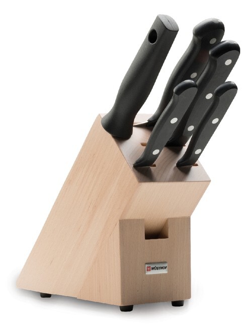 WUSTHOF sada GOURMET 5ks nožov + blok, svetlý