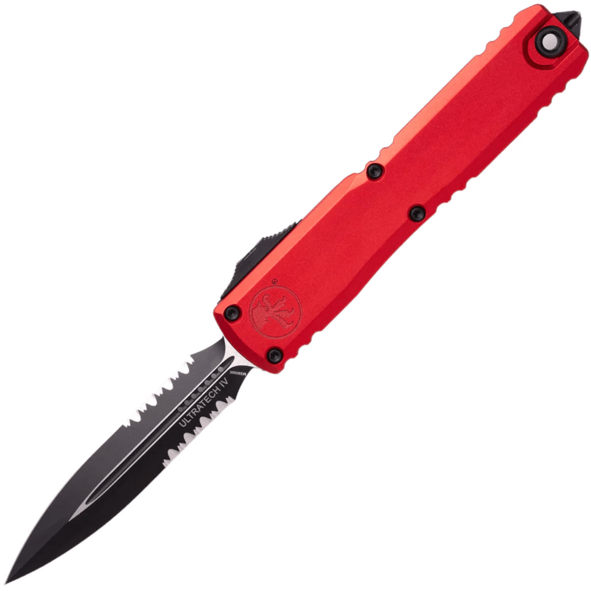 Microtech ULTRATECH GEN IV D/E BLACK PART SERRATE RED 11224-2RD