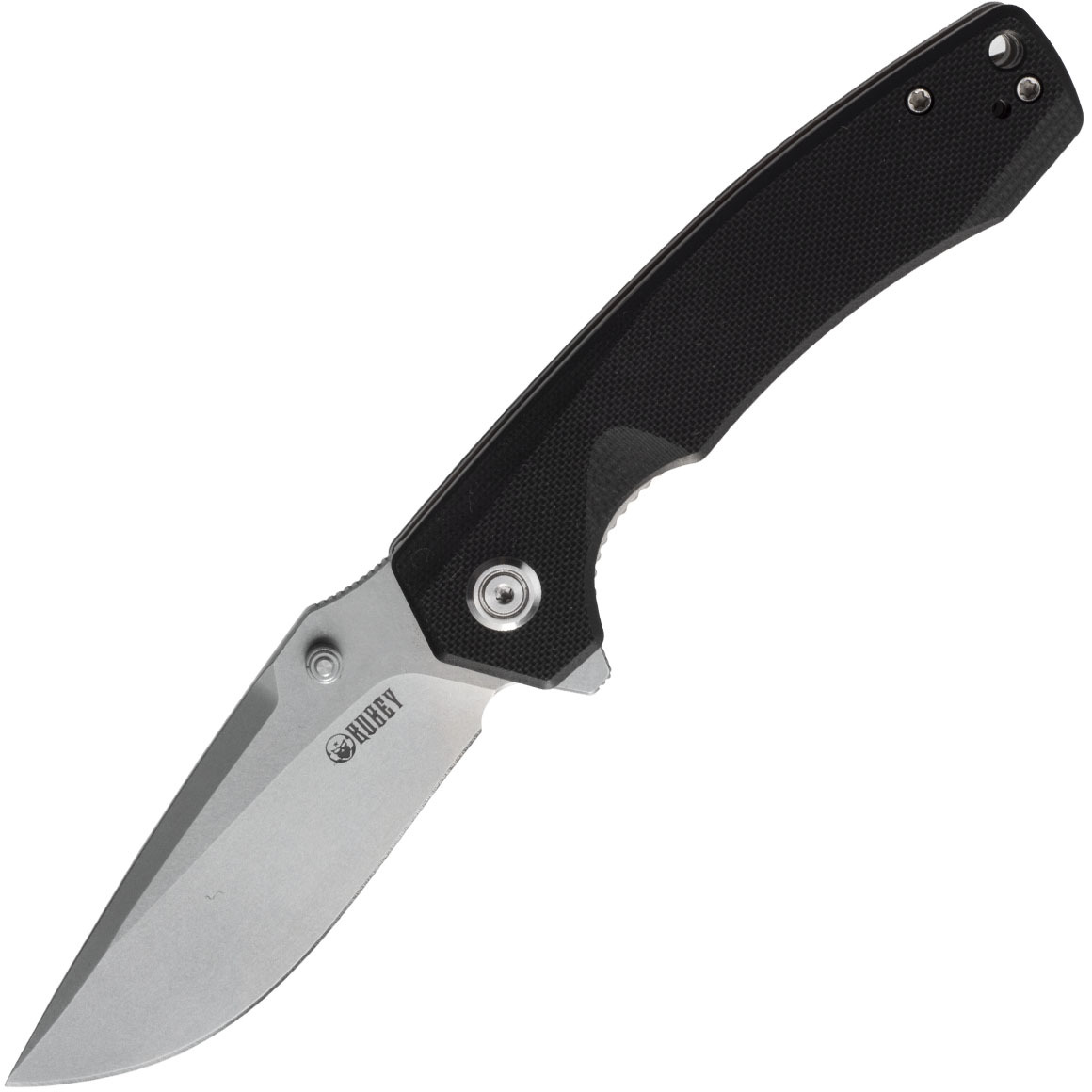 KUBEY Calyce Liner Lock Flipper Folding Knife Black G10 Handle KU901A