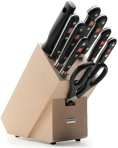 WUSTHOF sada CLASSIC 9ks nožov + blok, svetlý