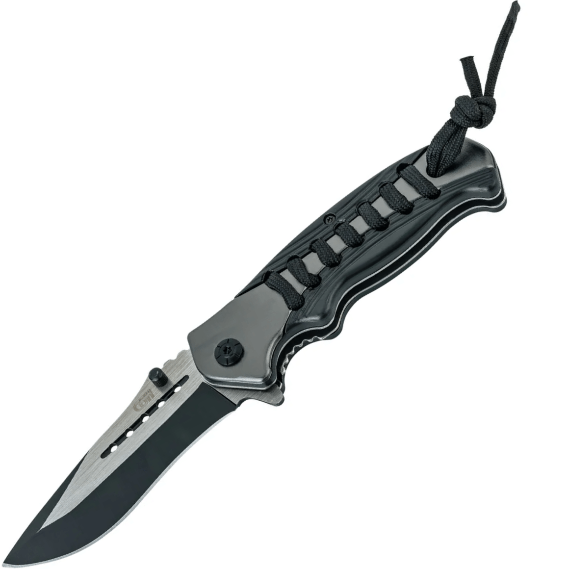 Herbertz CJH one-hand knife, silver/black