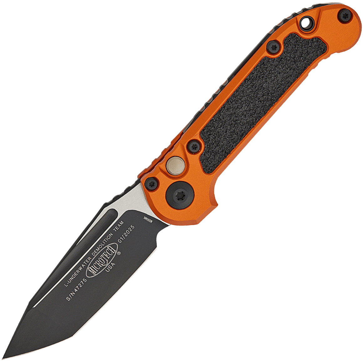 Microtech LUDT GEN III T/E BLACK STANDARD ORANGE 1136-1OR