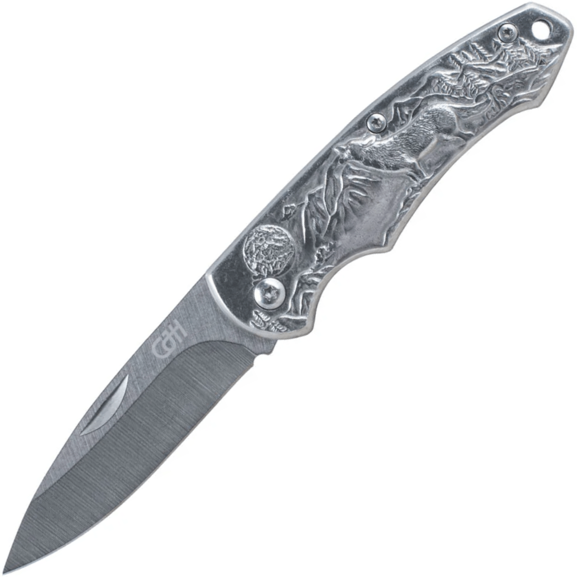 Herbertz CJH pocket knife, Wolf, silver