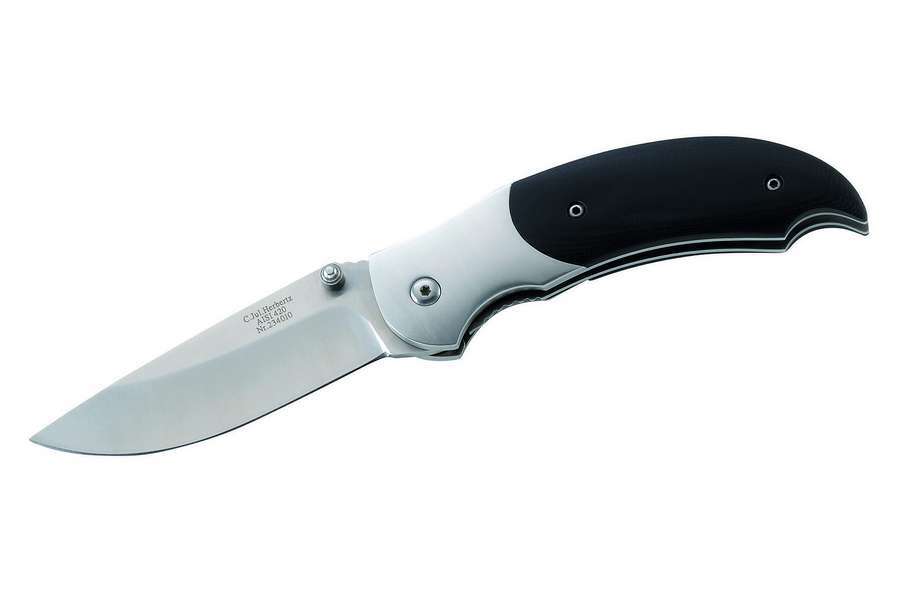 Herbertz Herbertz-Einhandmesser, AISI 420 Stahl, Liner Lock, Edelstahlbacken, Micarta-Griffschalen 2