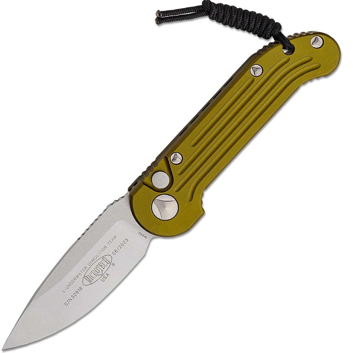 Microtech LUDT Stonewash Standard OD Green 135-10OD