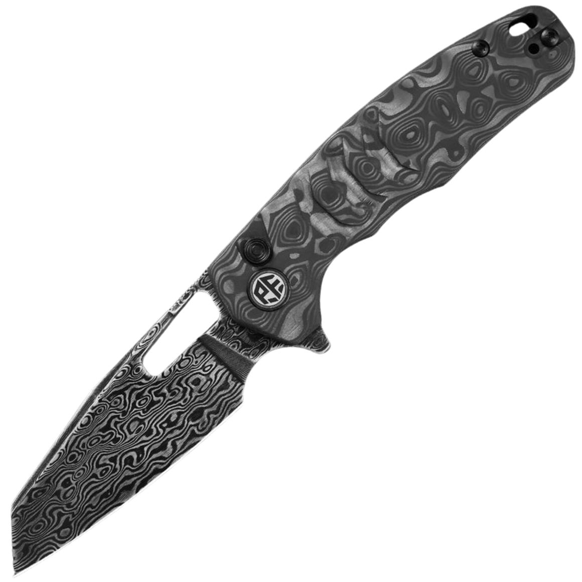 Petrified Fish PFE17 Trilobite, Damascus, Carbon Fiber PFE17CDDM