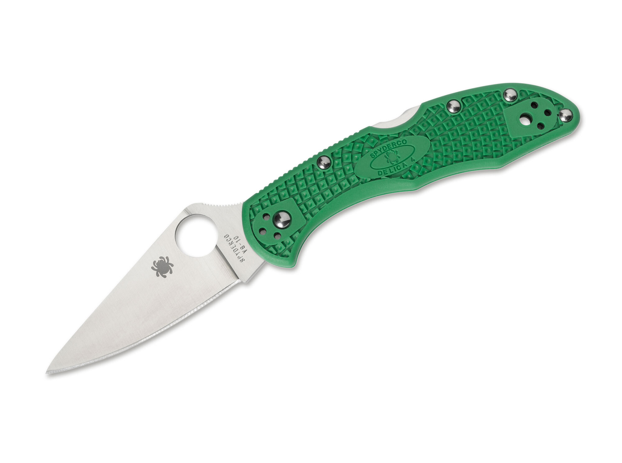Spyderco DELICA FLAT GROUND GREEN 01SP665 Spyderco DELICA FLAT GROUND GREEN 01SP665