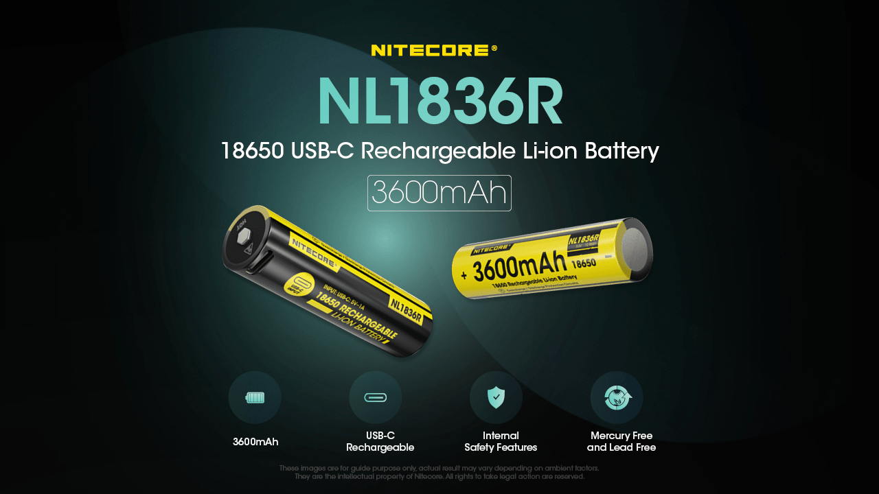 Nitecore NL1836R(3600mAh) - Batterien