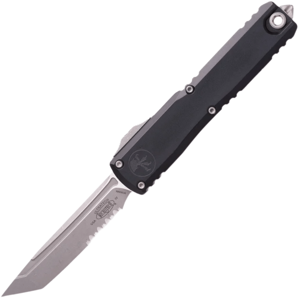 Microtech ULTRATECH GEN IV T/E APOCALYPTIC PART SERRATE BLACK 11234-11AP
