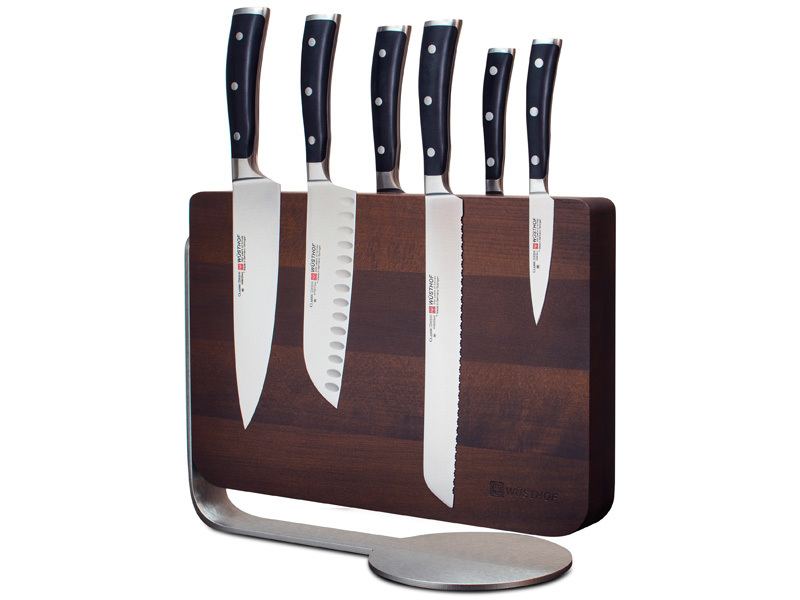 WUSTHOF sada CLASSIC IKON 6 ks kuchynských nožov + magnetický blok, hnedá