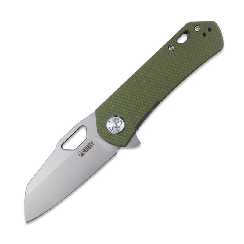 KUBEY KUBEY Duroc Liner Lock Flipper Small Pocket Folding Knife Green Handle KU332B