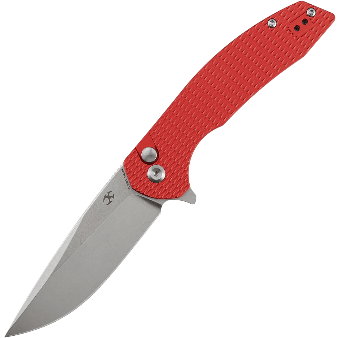 Kansept Accipiter Stonewashed 14C28N Red Anodized Aluminum T1007F3