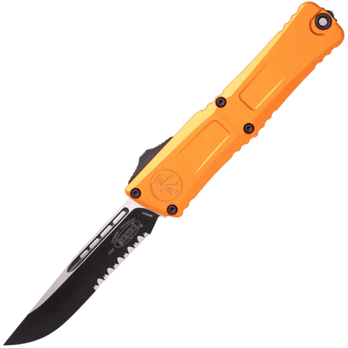 Microtech COMBAT TROODON GEN III S/E BLACK PART SERRATE ORANGE 1143-2OR