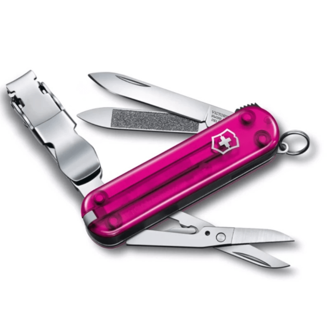 Victorinox Nail Clip 580, 65 mm, pink transparent 0.6463.T5