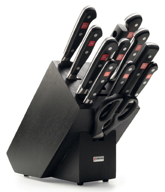 WUSTHOF sada CLASSIC 12ks nožov + blok, čierny WUSTHOF sada CLASSIC 12ks nožov + blok, čierny