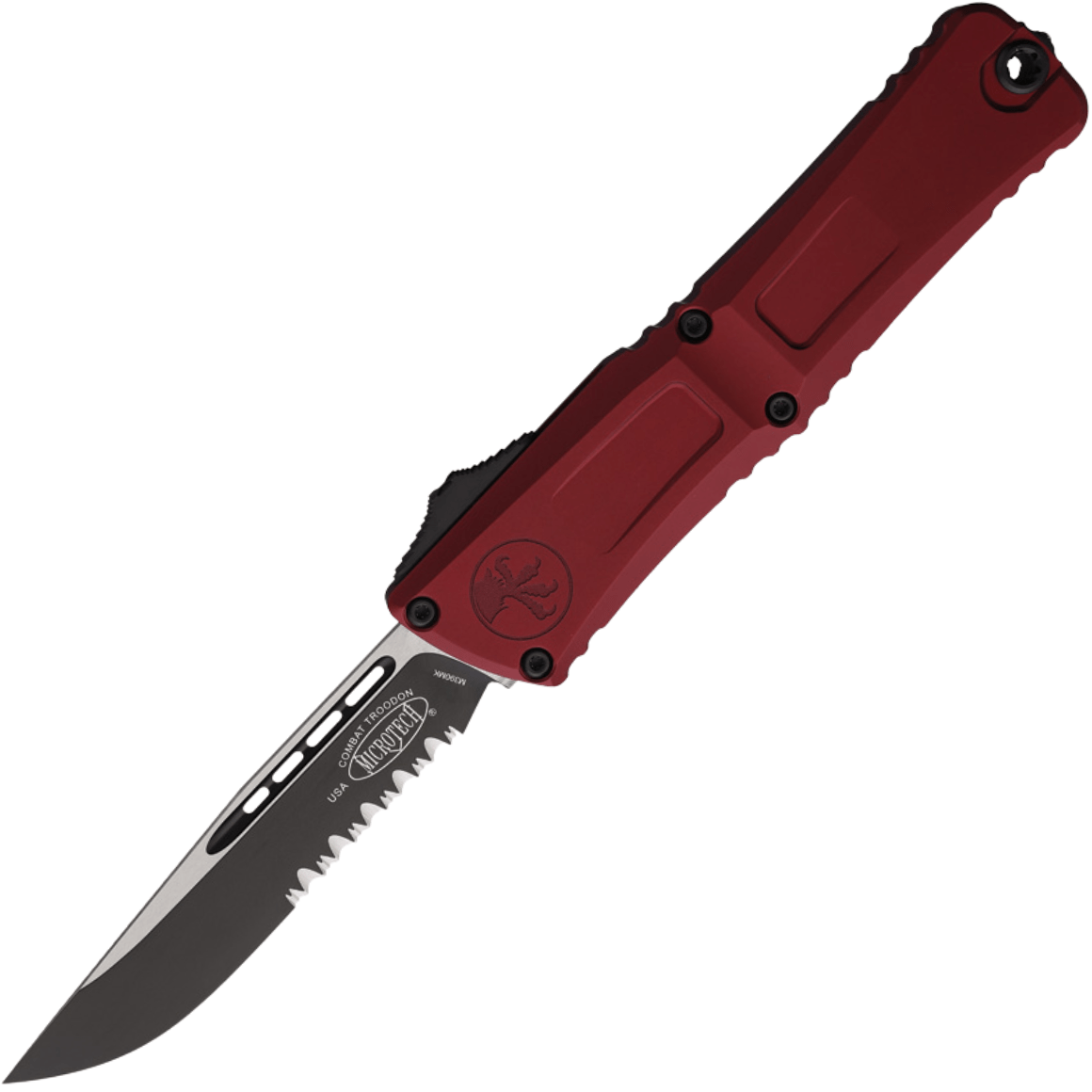 Microtech COMBAT TROODON GEN III S/E BLACK PART SERRATE MERLOT 1143-2MR