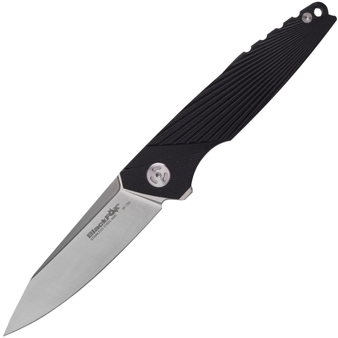 BLACK FOX METROPOLIS FOLDING KNIFE BLACK G10 HANDLE-440C TIT. GRAYCOATING BLADE