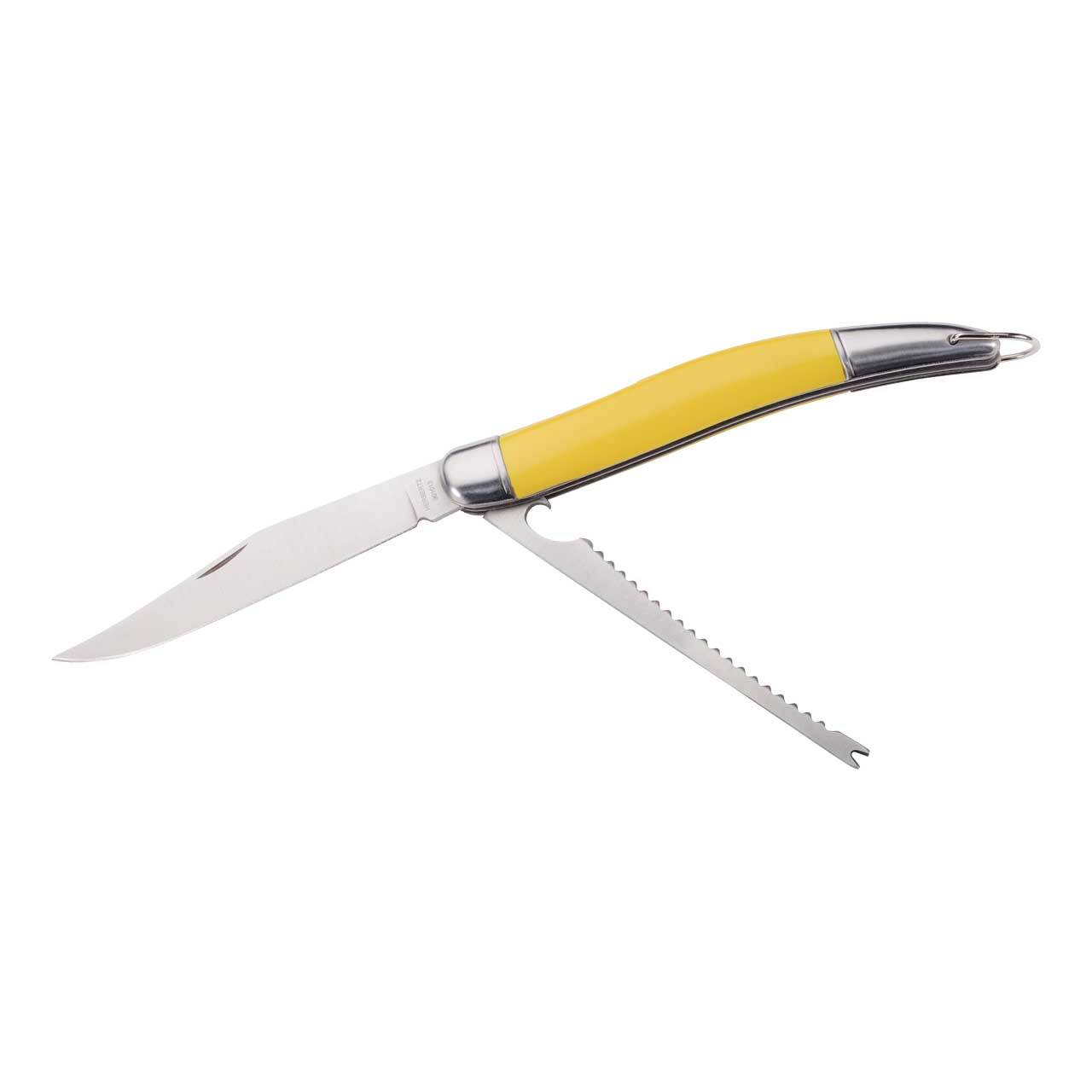 Herbertz Angler-Taschenmesser, Klinge rostfrei, Fischschupper, Kunststoff-Griffschalen 901013