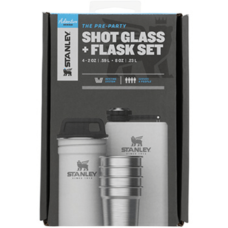 STANLEY likérka+poháriky The Pre-Party Shotglass + Flask Set Polar