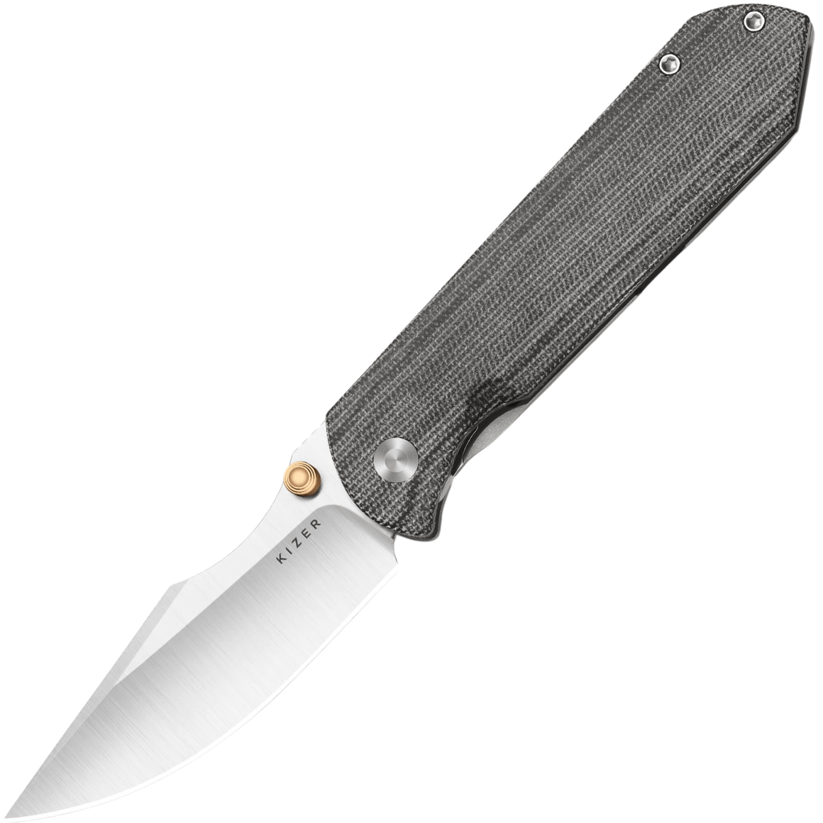 Kizer Harpoon Fold Elmax Satin,Ti&Norplex UltreX™ Micarta Ki4784A2