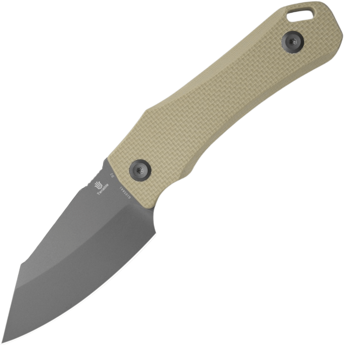 Tenable Loki Gray TiCn Coated D2 with Light Sand G10 G1058A1