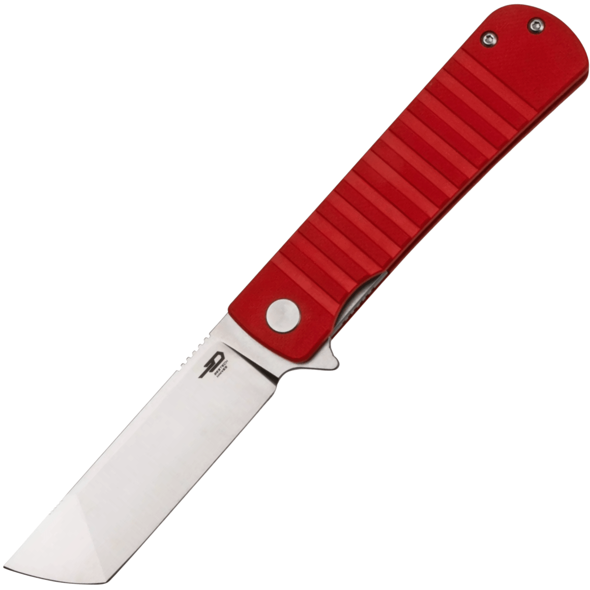 Bestech TITAN D2, Stone wash+satin, Red G10 BG49A-3