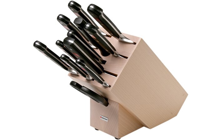 WUSTHOF sada CLASSIC 12ks nožov + blok, svetlý