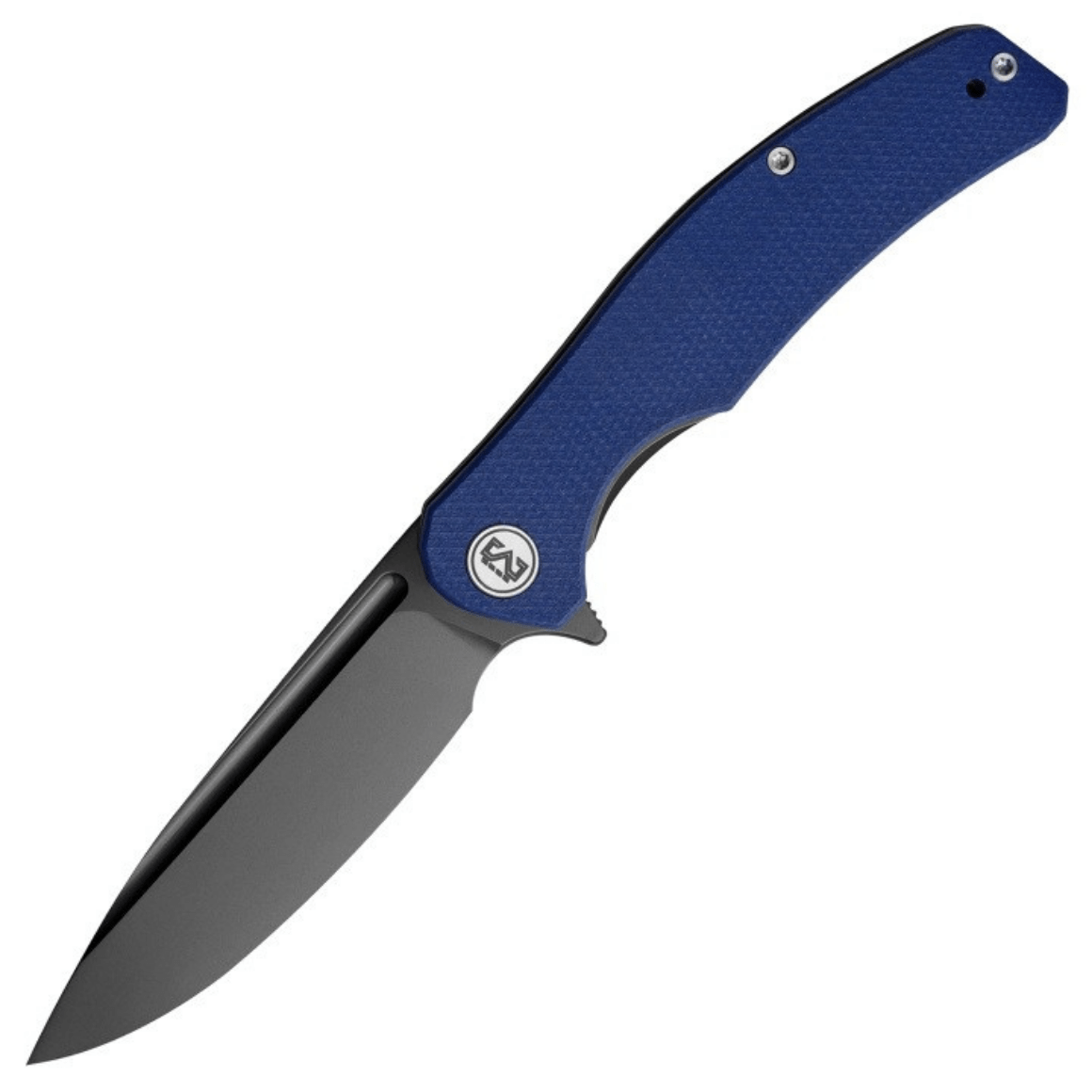 Miguron Knives Velona -3.5" 14c28n , Blue micarta handle,Ti clip