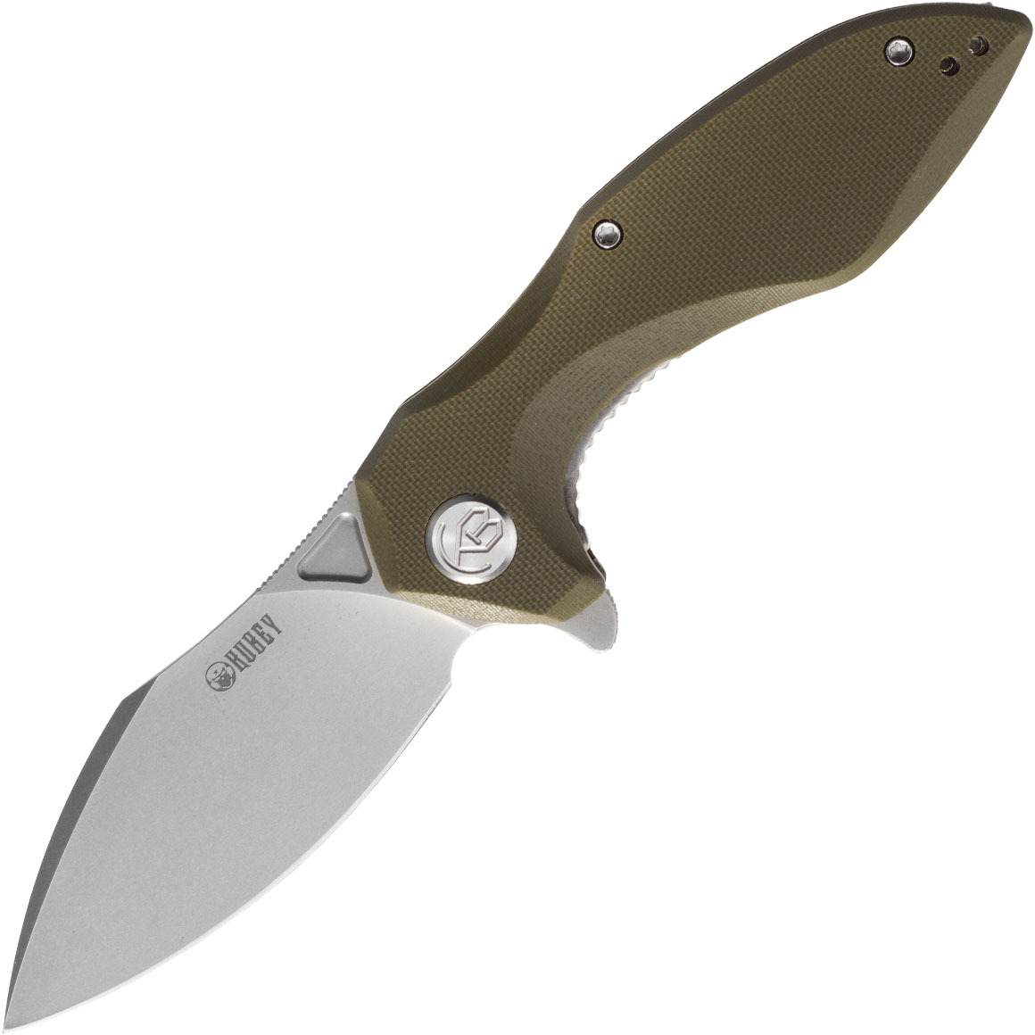 KUBEY Nobel Nest Liner Lock Folding Knife Green G10 Handle KU236B