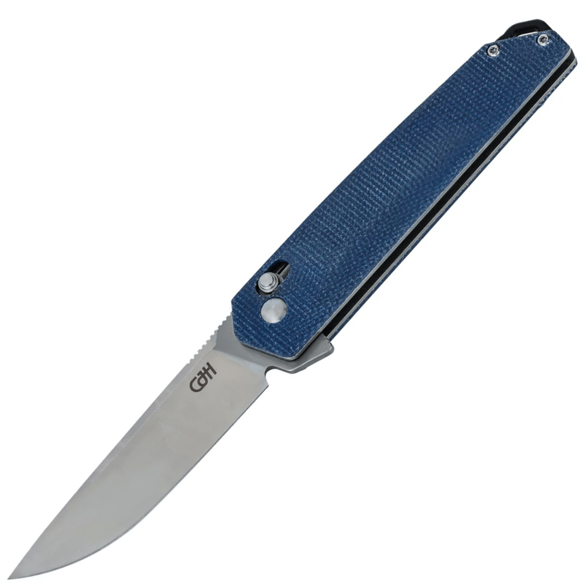 CJH one-hand knife, Micarta, blue