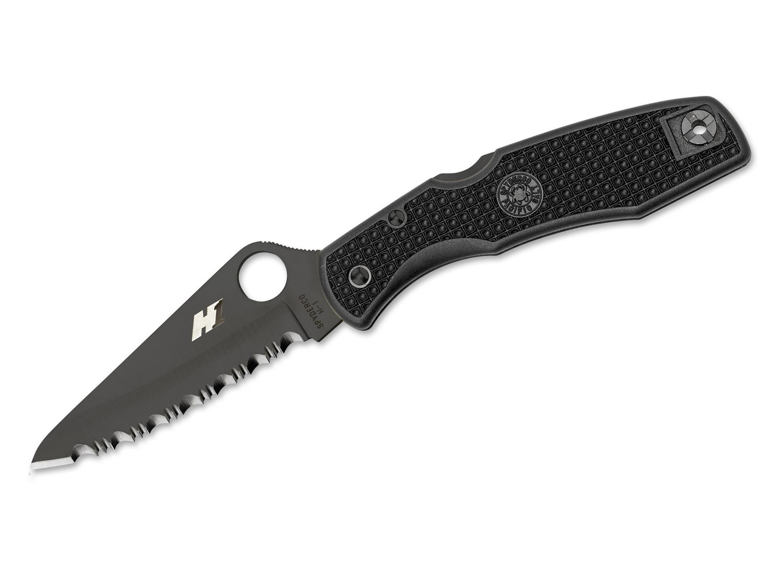 Spyderco Pacific SaltLightweight Black Black Blade/H1 C91SBBK Spyderco Pacific SaltLightweight Black Black Blade/H1 C91SBBK