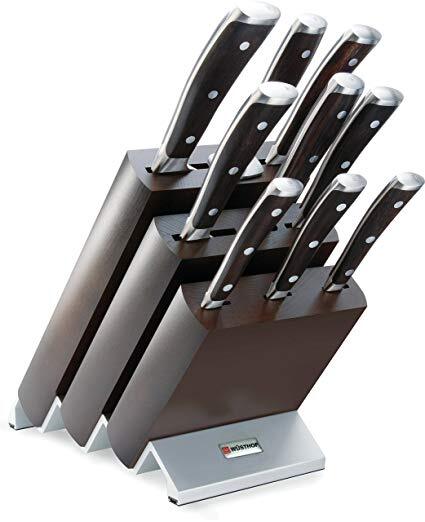 WUSTHOF sada IKON 9ks nožov + blok, tmavý