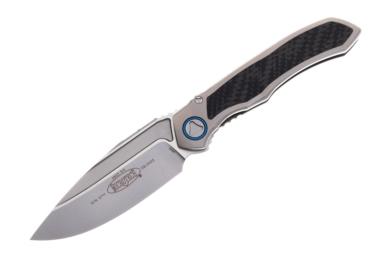 Microtech Anax S/E Titanium Bead Blast Standard 190C-7CFITI
