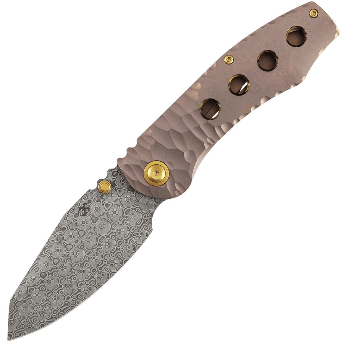 Kansept Caveman Damascus Rose Gold Anodized and Stonewashed Titanium K1110A6