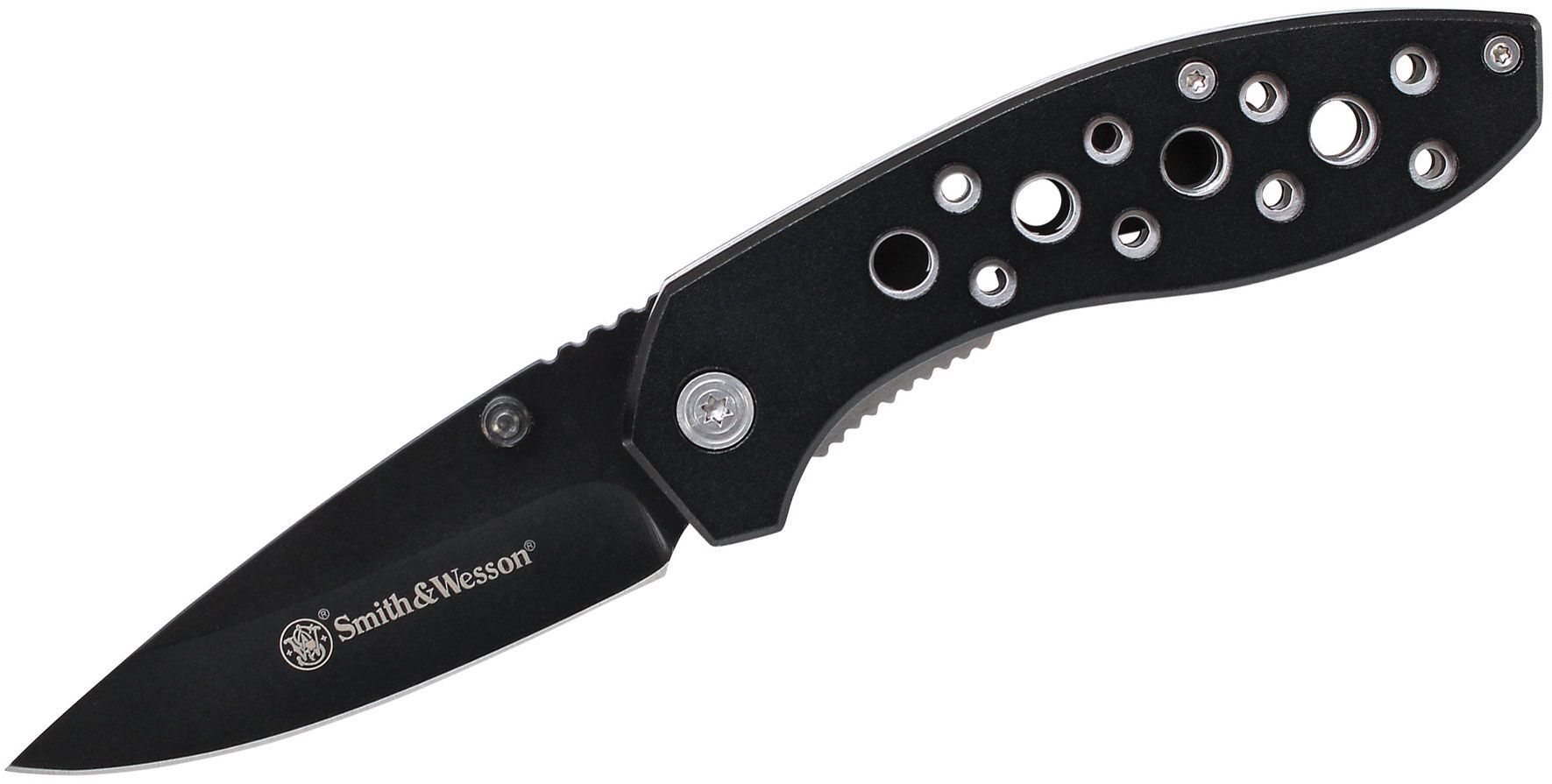 Smith and Wesson Liner Lock Drop Point Folding Knife Smith and Wesson Liner Lock Drop Point Folding Knife