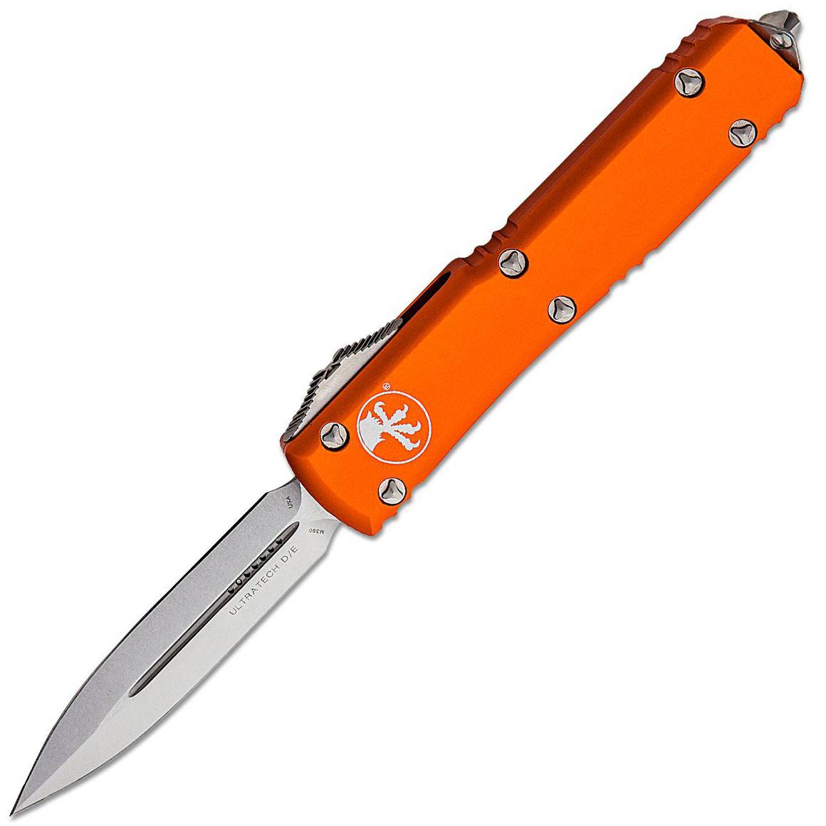 Microtech Ultratech D/E Stonewash Standard Orange Handles 122-10OR