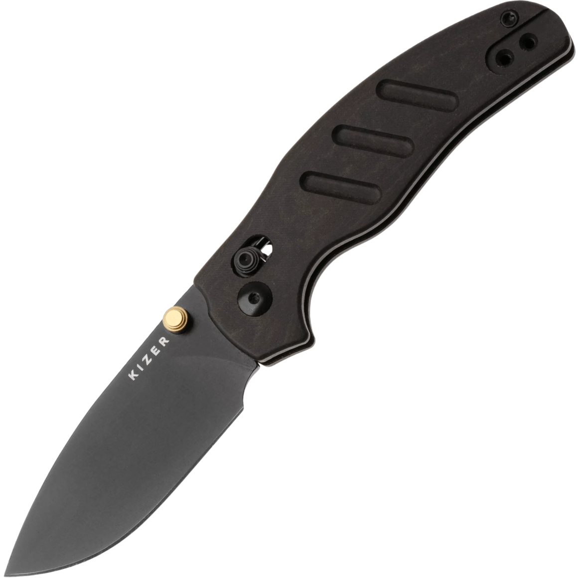 Kizer C01C 2.9 CD Nitro-V Black PVD Coating,Richlite handle V3488.29CDA2
