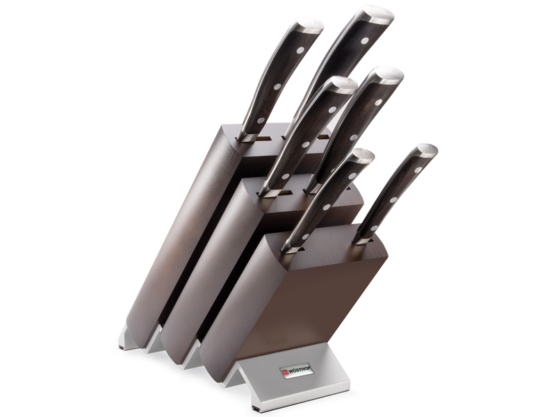 WUSTHOF sada IKON 6ks nožov + blok, hnedý