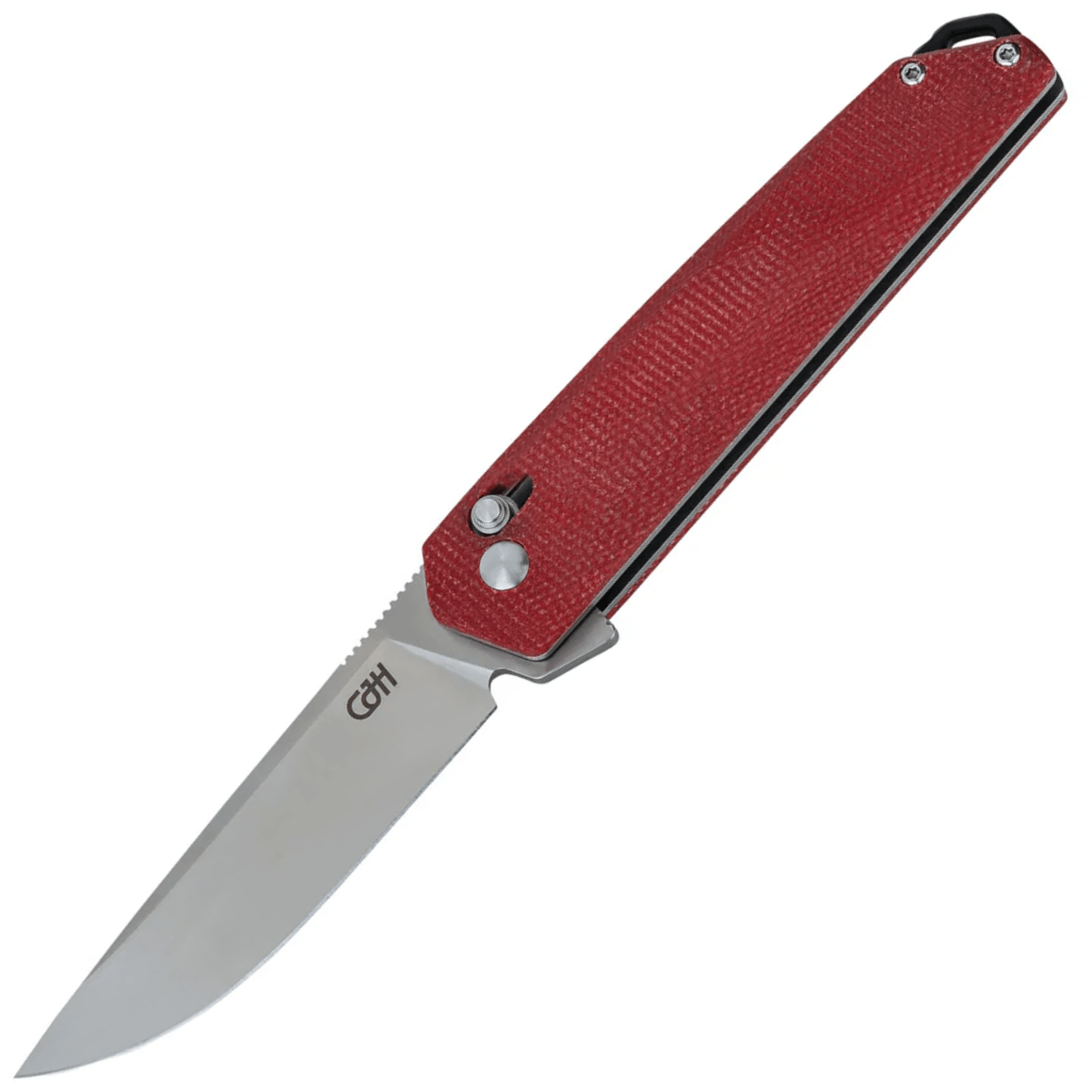 CJH one-hand knife, Micarta, red