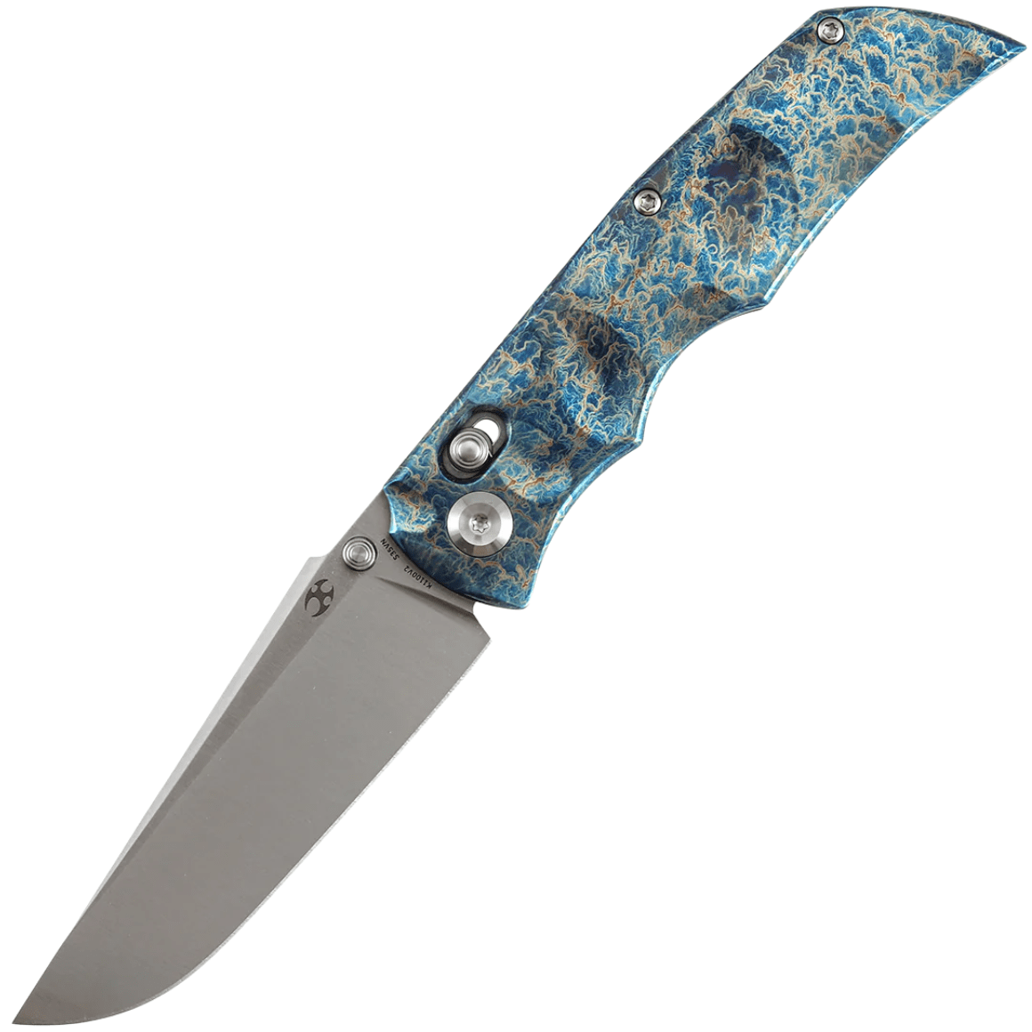 Kansept SIF Satin CPM S35VN Titanium with Dimples and Lightning Strike K1100V2Finish