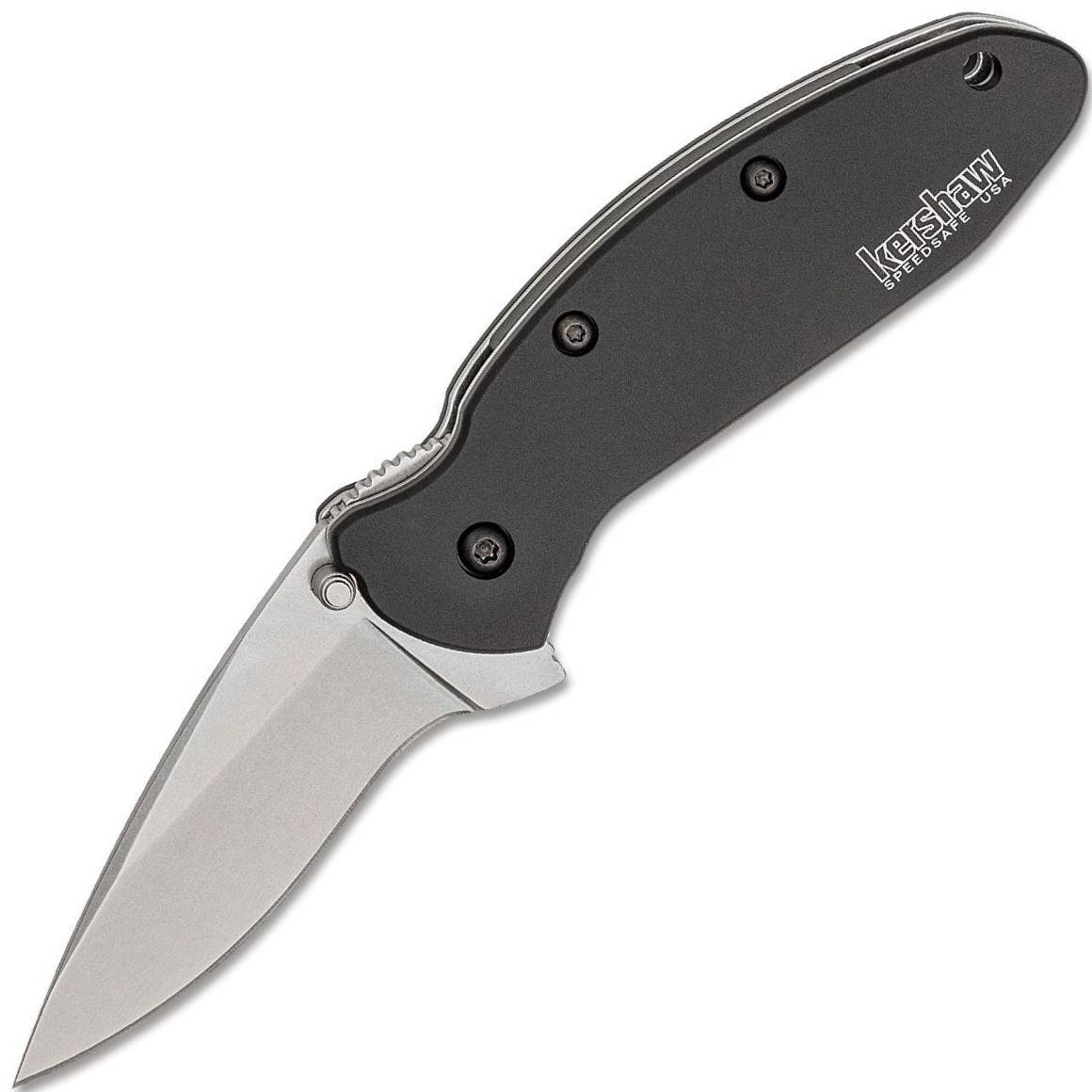 KERSHAW SCALLION-BLK/STONE WASH Assisted K-1620SWBLK