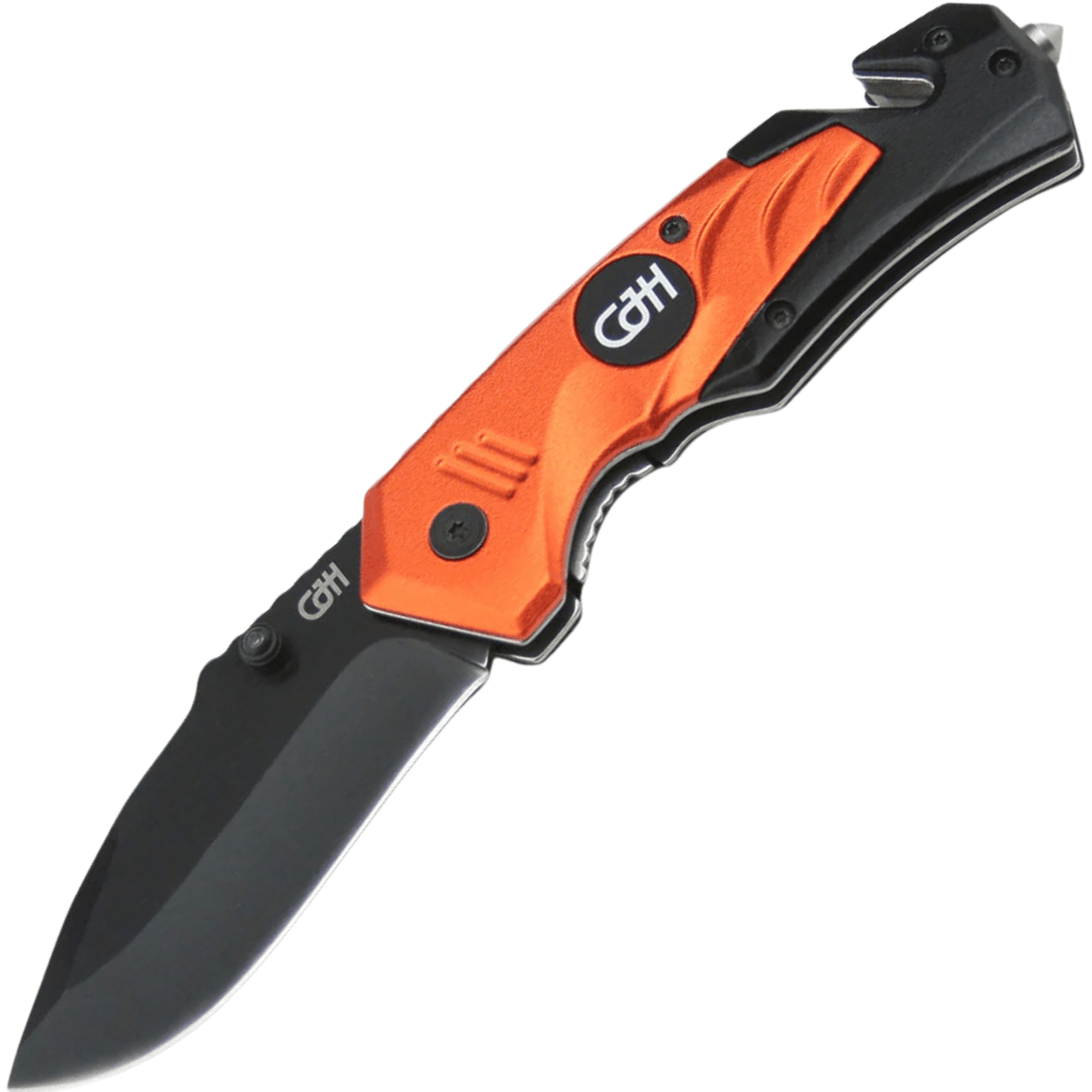 Herbertz CJH rescue knife with clip, orange